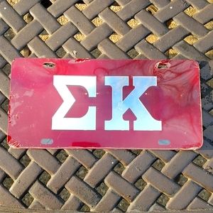 Sigma Kappa license plate